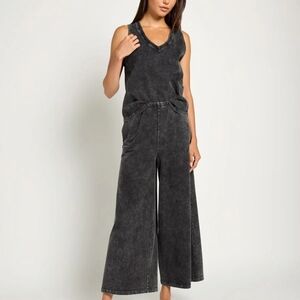 Wide Leg Black Jumpsuit